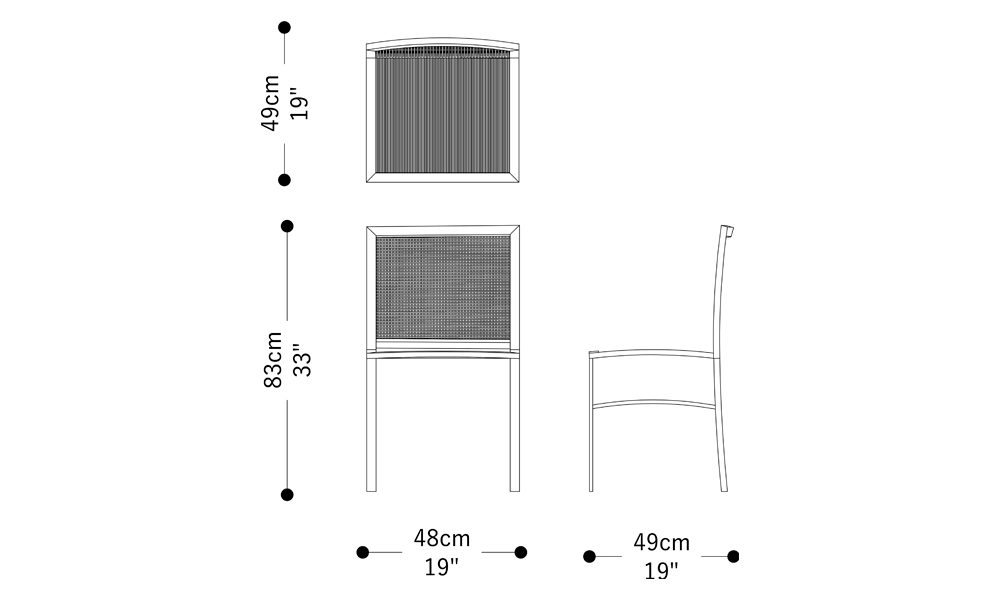 Image of the main dimensions of the product